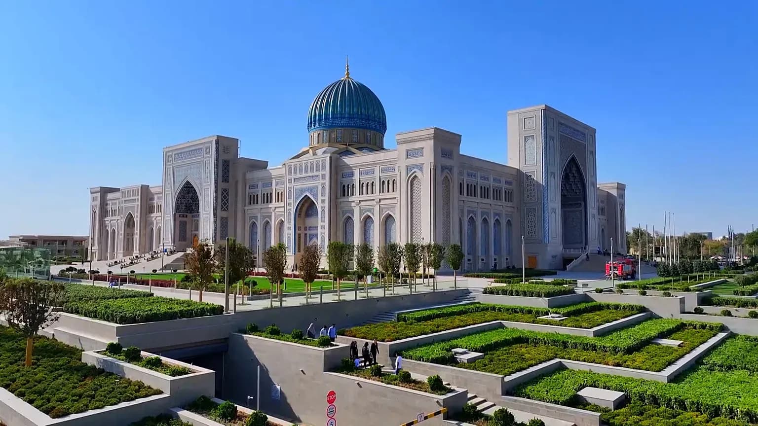 The Center of Islamic Civilization and the square in front of the main entrance